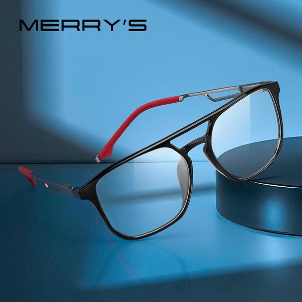 

fashion sunglasses frames merrys design men sport glasses frame aluminum temple with silicone legs myopia prescription eyeglasses s2101, Black