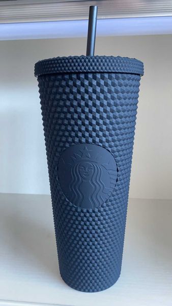 

2021 starbucks studded cup tumblers 710ml plastic mugs with strawwdmh