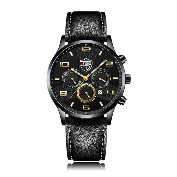 

wristwatches watch men's fashion leather leisure business luminous calendar quartz luxury mens watches 2021, Slivery;brown