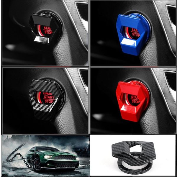 

car start sbutton protector cover carbon fiber gm button switch cover protective cover decorative ring trim interior sticker