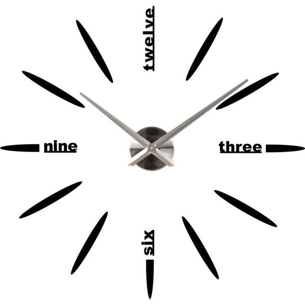 

new home decoration big mirror wall clock modern design 3d diy large decorative wall clocks watch unique gift