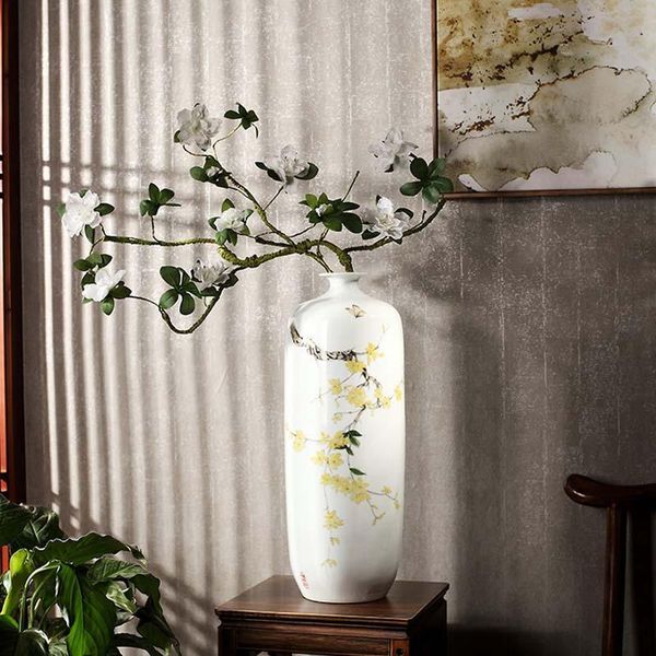 

decorative objects & figurines yilunxi vase hand-painted ceramic chinese flower arrangement porcelain living room deskdecoration handmad