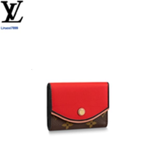 

holders brand designer luxury 15hr m63904 phone tuileries compact wallet women real leather card long wallets chain wallet pouches key cases, Red;black