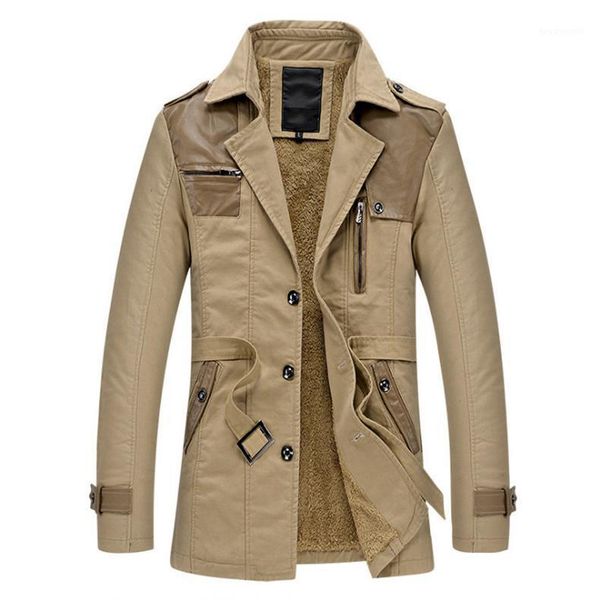 

men's trench coats british style long coat men classic single breasted slim fit mens jackets casual cotton windbreaker jacket, Tan;black