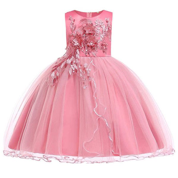 Sommer Blumenmädchen Kleid Elegantes Ballkleid Abend Party Hochzeitskleid Brautjungfer Abschlussball Prinzessin Kleider Kinderkleidung 8 10 Jahre Q0716