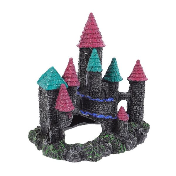 

decorations 1pc aquarium decoration resin castle landscaping for fish