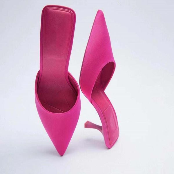 

dress shoes summer high heels women fashion rose pointed toe ladies low heel outdoor elegance slippers big size, Black