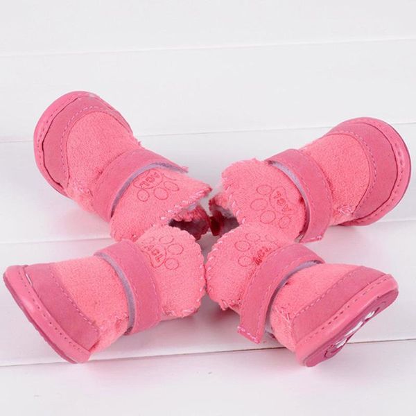 

dog apparel 4pcs pets fashion winter warm boots anti-slip snow waterproof booties shoes