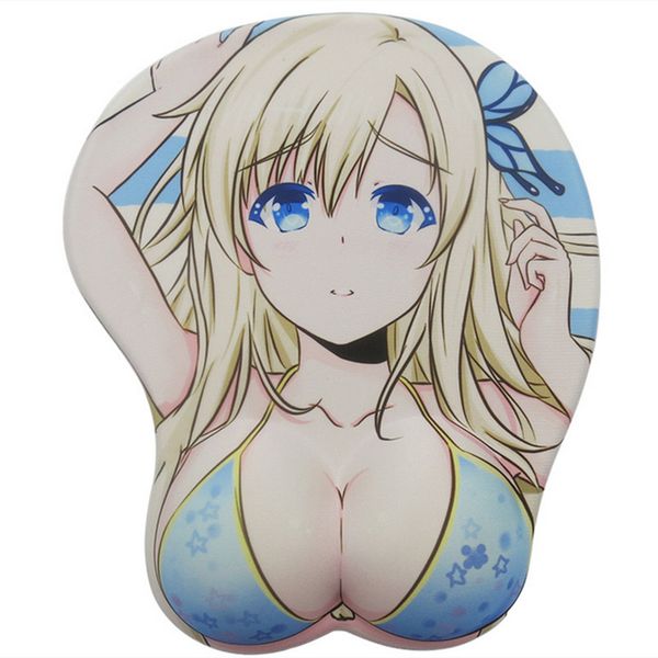 

d.va animation chest game 3d creative cartoon animation silicone wristband gaming mouse pad with wrist rest 2way skin