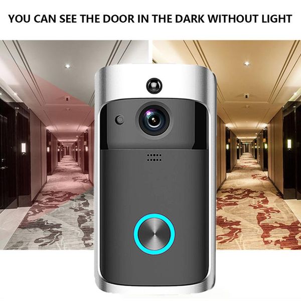 

wireless video doorbell wi-fi video bell pir detection 2-way talk video-eye for apartments door bell ring security cameras