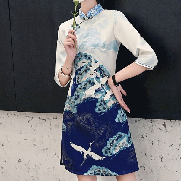 

japanese streetwear vietnam clothing girl chinese dress qipao asian clothes vintage cheongsam robe femme 2021 ao dai dress 10244, Red