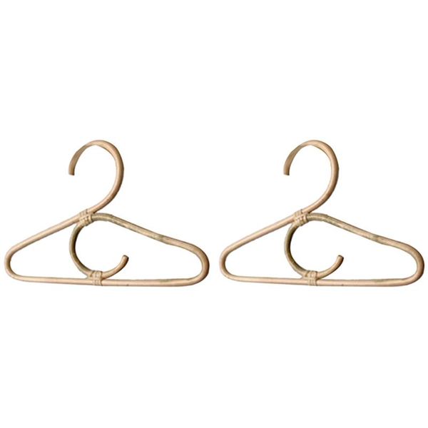 

hangers & racks 2 pack rattan clothes hanger style kids garments organizer rack children room decoration for