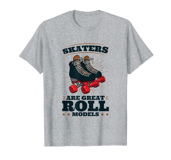 

skaters are great roll models - roller skater t-shirt, White;black