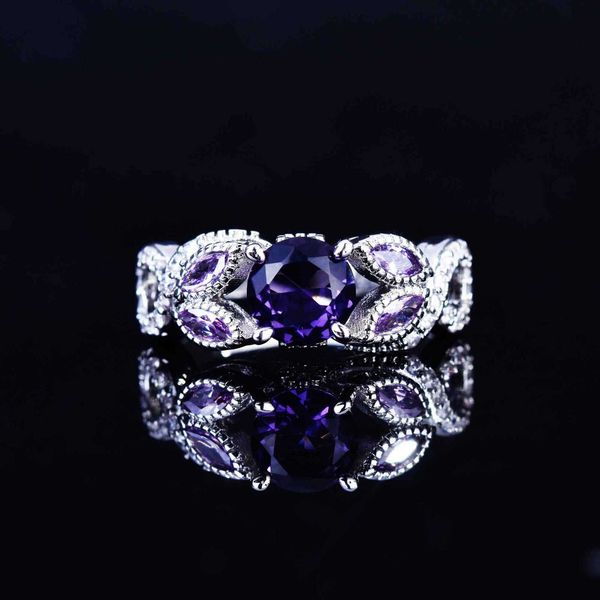 

thousands of new amethyst ring inlaid with diamond engagement ring single wedding rhinestone gold plated fashion men beautiful rings, Golden;silver