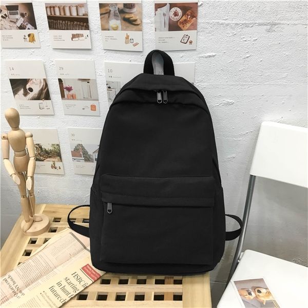 

backpack women solid color shoulder bag fashion school for teenage girl children s female 220211