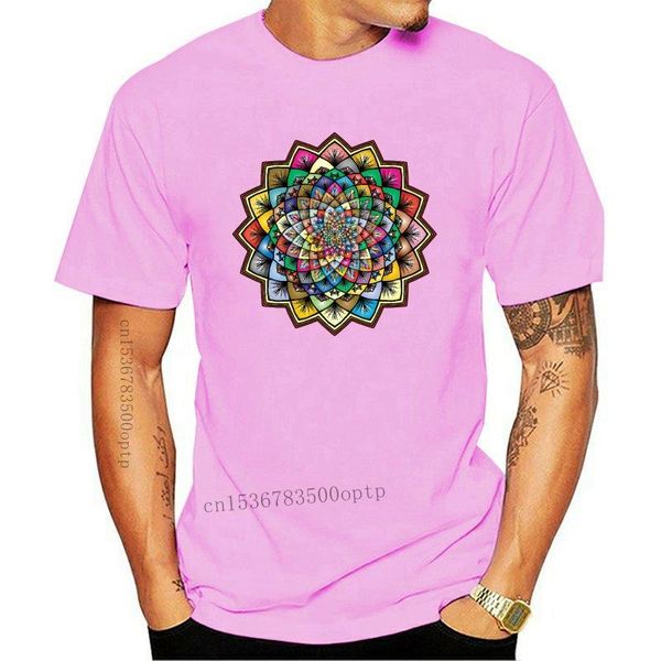 

men's t-shirts prismatic floral mandala t shirt short-sleeved tee, White;black