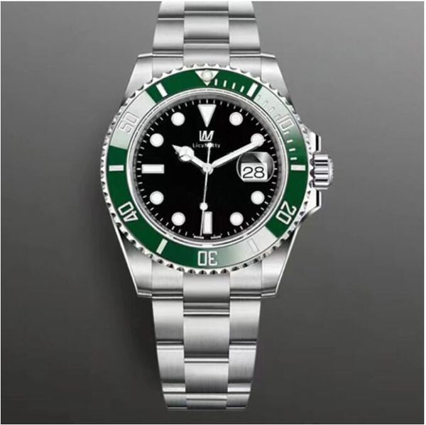 Механические автоматические часы Rolx 41 мм, черные, зеленые, мужские, чистые заводские 3235, часы, чистый керамический безель, мужские стальные 126610, водонепроницаемые наручные часы для дайвинга XIY5K