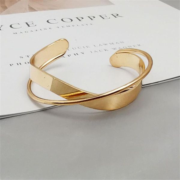 

bangle simplicity gothic alloy geometry jewelry warp bracelet irregular line exaggerated grade, Black