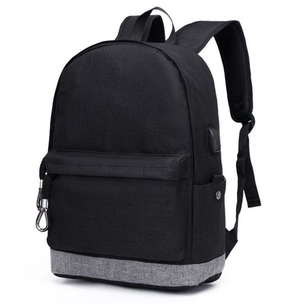 

backpack men usb charging school bag casual oxford cloth computer multifunction