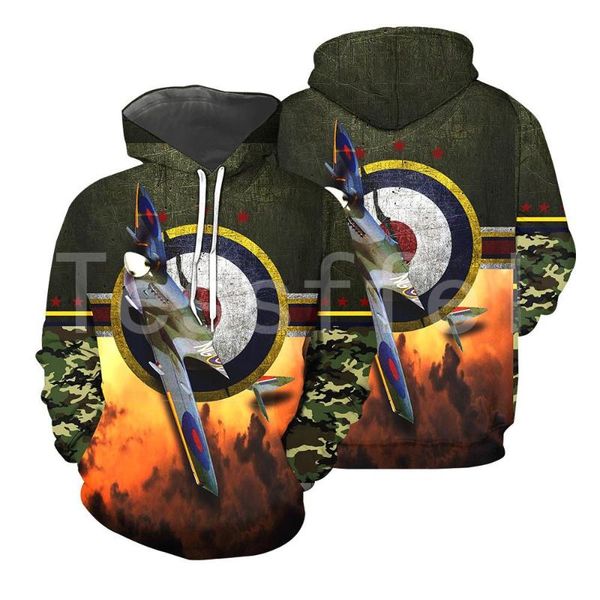 

men's hoodies & sweatshirts spitfire fighter 3d printed 2021 fashion for men/women hooded sweatshirt zipper casual pullover, Black
