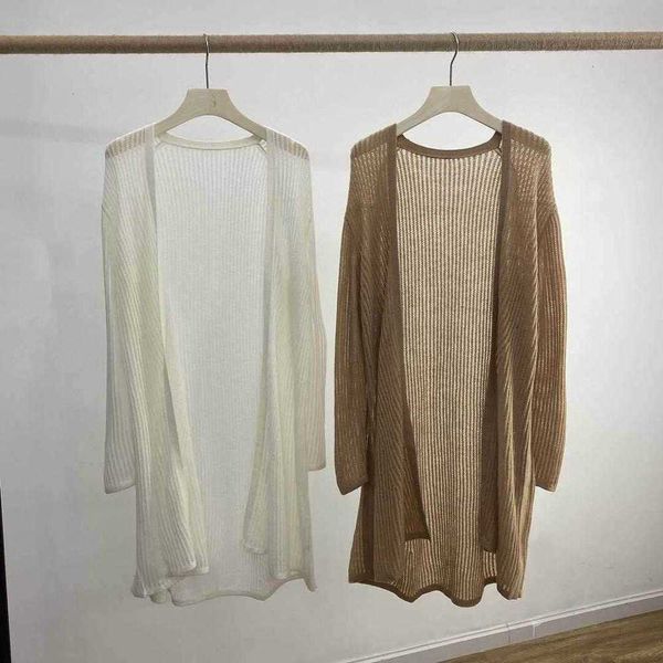 

women's sweaters sweaters solid color women sweater cardigan hollow out long sleeve thin simple early autumn ladies kni t7j8, White;black