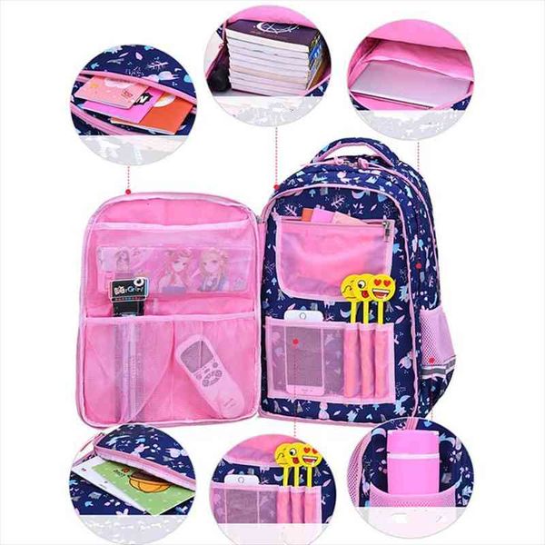 

suitable for grades 1 school bags 6 flower cartoon printing girls children orthopedics backpack mochila infantil
