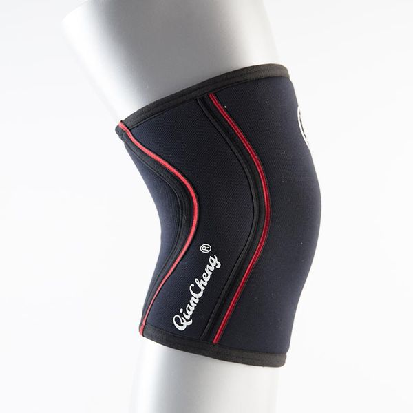 

elbow & knee pads qiancheng pad brace support for powerlifting, weightlifting and squatting, compression sleeve wrap fitness, Black;gray