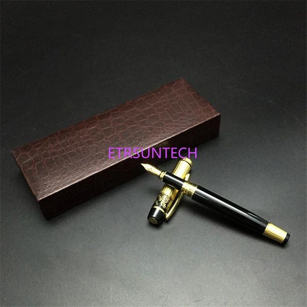 

gift wrap 250pcs/lot business pen pacakging paper box black flip spot imitation pu