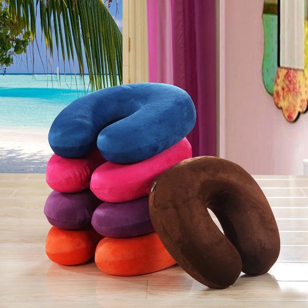 

pillow travel cervical portable u-shaped slow rebound memory foam neck nap