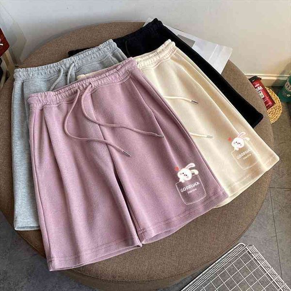 

100% cotton 5xl harajuku womens shorts high waist sports casual loose fitness sweatpants summer women clothing cycling, White;black