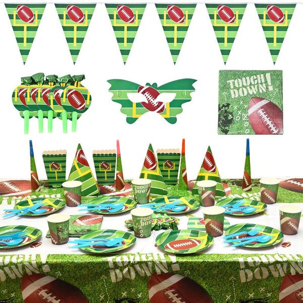 

disposable dinnerware birthday paper cup plate napkins banner baby shower american footable pattern disaposable tableware sets napkin party