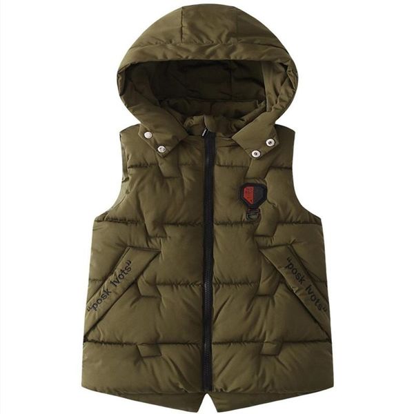 

waistcoat siddons boys vest in 2021 latest fashion jackets with removable cap and letters print suitable for 4-14 years old kids, Camo