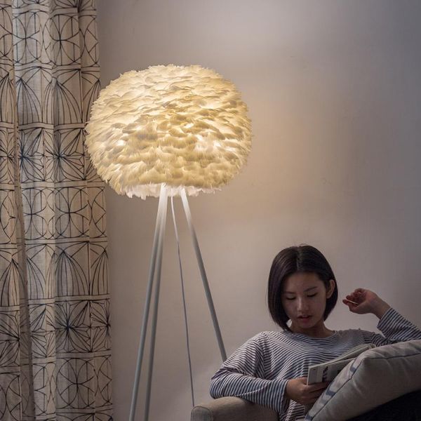 

nordic feather floor lamp led standing lamp for dining room bar studio floor nordic decor e27 simpl fixtures