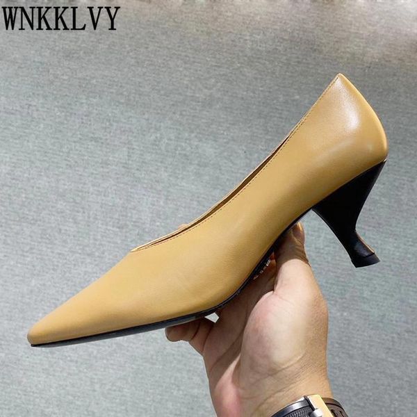 

strange high heels shallow mouth grandma shoes women square toe real leather office lady pumps female formal single shoes 2021, Black