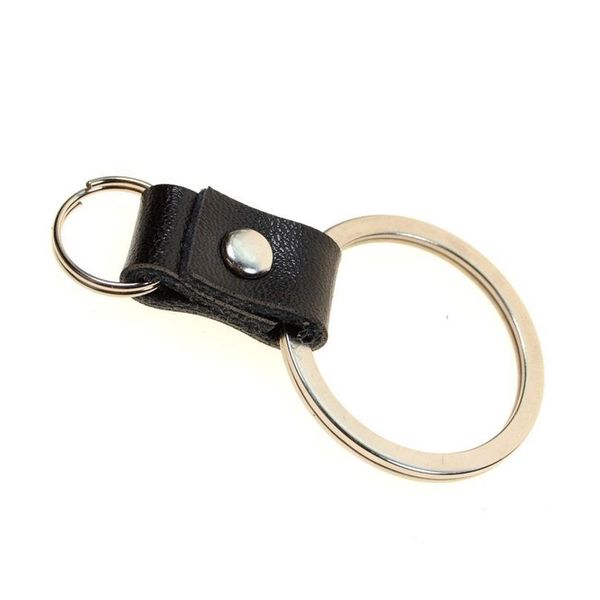 

business double circle pu leather keychain pu business wallet waist key chain car trinket leather keychains k jllele