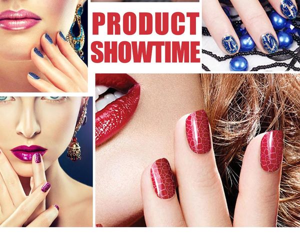 

nail gel professional crack 8ml varnish 12 colorful crackle semi permanent cracking uv polish vernis art, Red;pink