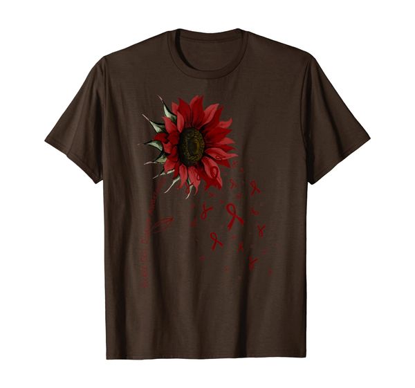 

sunflower sickle cell disease awareness t-shirt, White;black