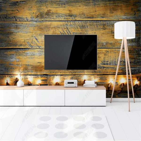 

wallpapers milofi custom 3d wallpaper mural bulb wood block texture background wall for living room bedroom decoration