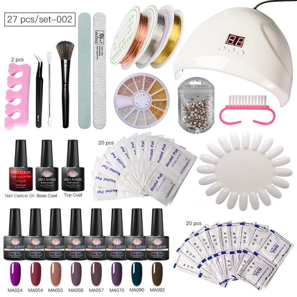 

nail art kits meet across gel polish kit uv lamp dryer manicure set soak off for tools