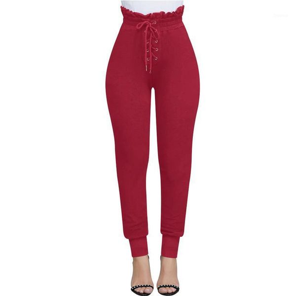

women's pants & capris 2021 autumn and winter women high waist elastic pencil casual stretchy comfortable fashion office ol lady long t, Black;white