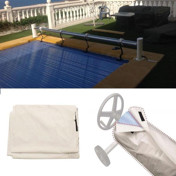 

shade est swimming pool cover solar blanket reel protective waterproof sun-screen #cw