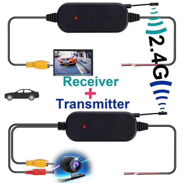 

car gps & accessories 2.4g wireless color video transmitter receiver for rear backup view camera