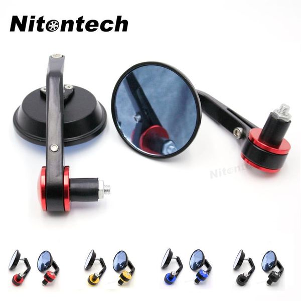 

motorcycle mirrors 7/8" 22mm full aluminum round rear view mirror side