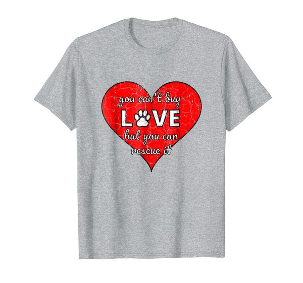 

you can't buy love but you can rescue it t-shirt, White;black