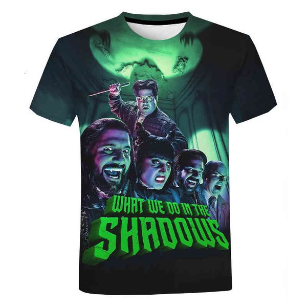 

men's t-shirts what we do in the shadows 3d print t shirt horror movie harajuku streetwear plus size tee men women fashion casual t-sh, White;black