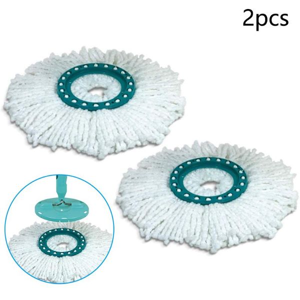 

hand push sweepers 2pcs microfiber replacement head hands-rotating mop cloth for leifheit disc different floor coverings or soiling