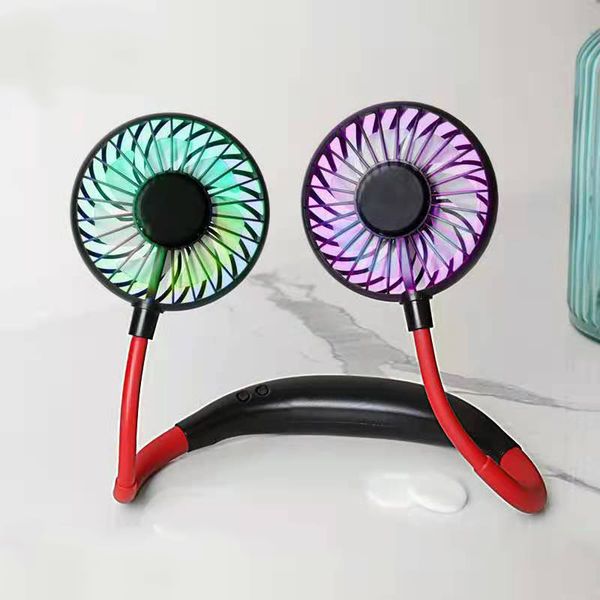 

gadgets portable pocket cartoon fan usb charging clip lazy deskmini hanging neck small gift