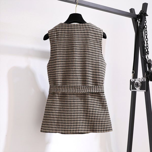 

great plus size female knitted wool jacket pullover sweater vest skirt three elenangt pieces matching warm clothes n6ps, Black;gray