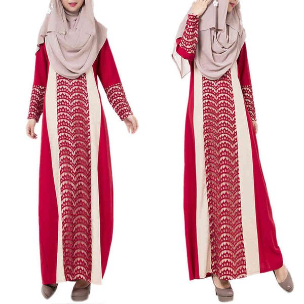 

casual dresses straight arab muslim robe ethnic long skirt lace 020, Black;gray