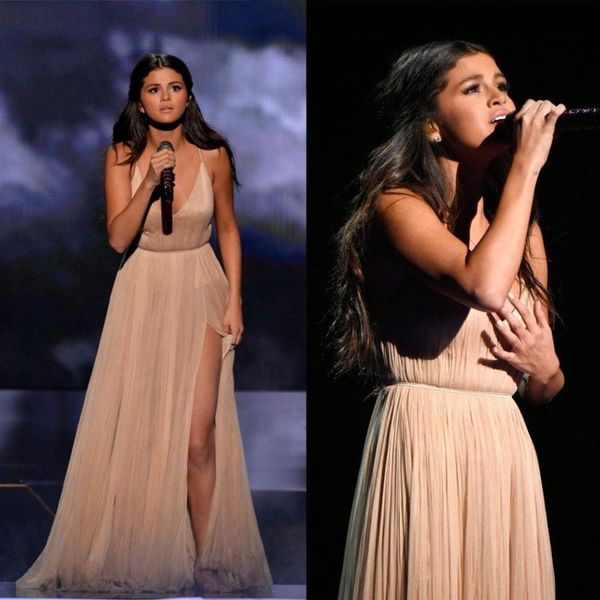 

party dresses spaghetti straps prom gown side split a-line long evening dress, White;black